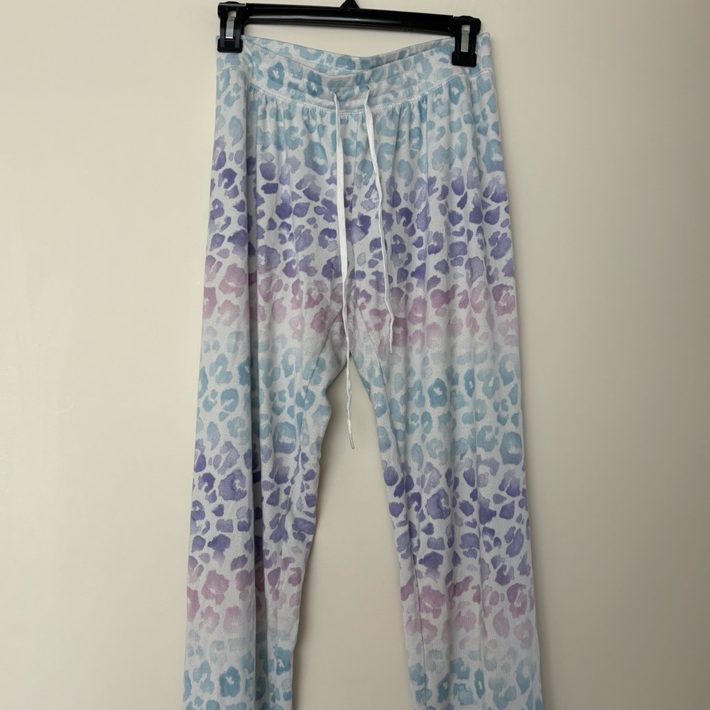 PJ Salvage Womens Leopard Jogger Pajama Lounge Pants - Picture 3 of 11